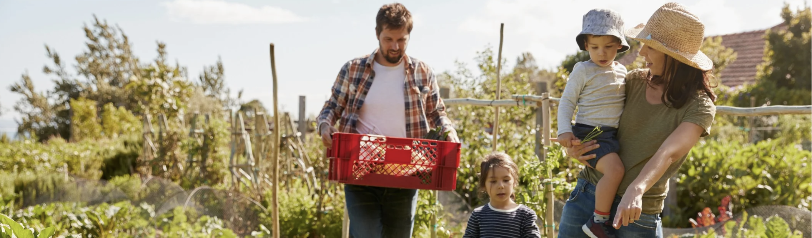 Familie im Frühling in MV